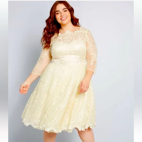 Chi Chi London | Dresses | Champagne Tea Length Wedding Dress Chichi London 
